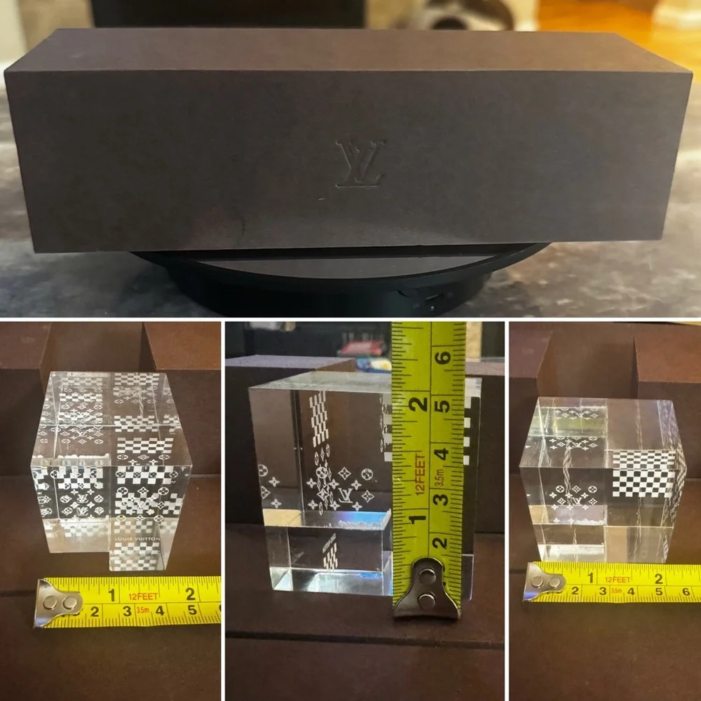 LOUIS VUITTON Damier 3D Optical Illusion Paperweight LV Box EXTREMELY RARE! - Picture 12 of 17